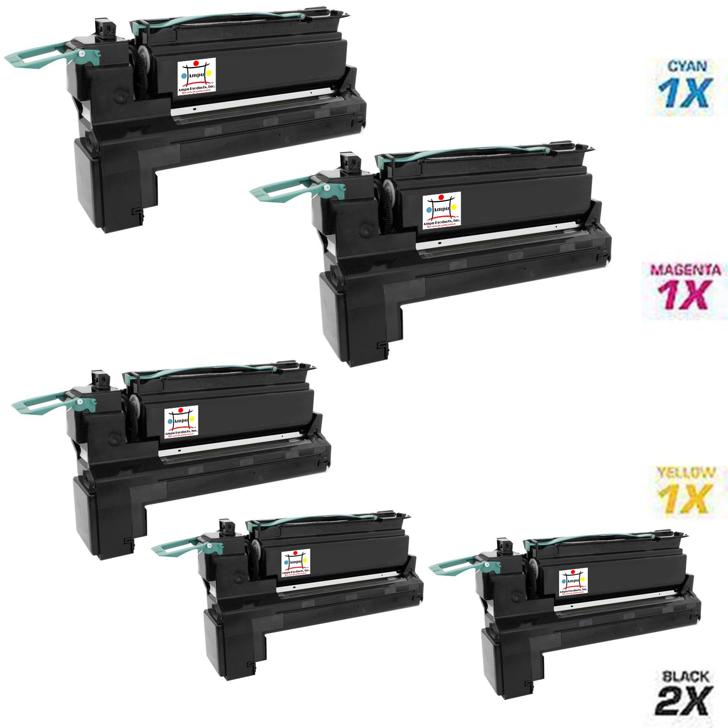 LEXMARK C792 Toner Set for C792DE, C792DHE, C792DTE and C792E (COMPATIBLE) 5 PACK