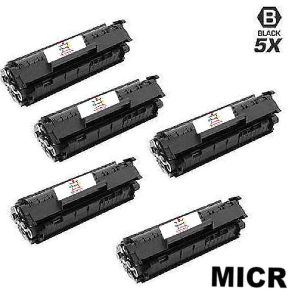 Ampuproducts Compatible Toner Cartridge Replacement For HP Q2612A (12A) Black (2K YLD) 5-Pack (W/Micr)