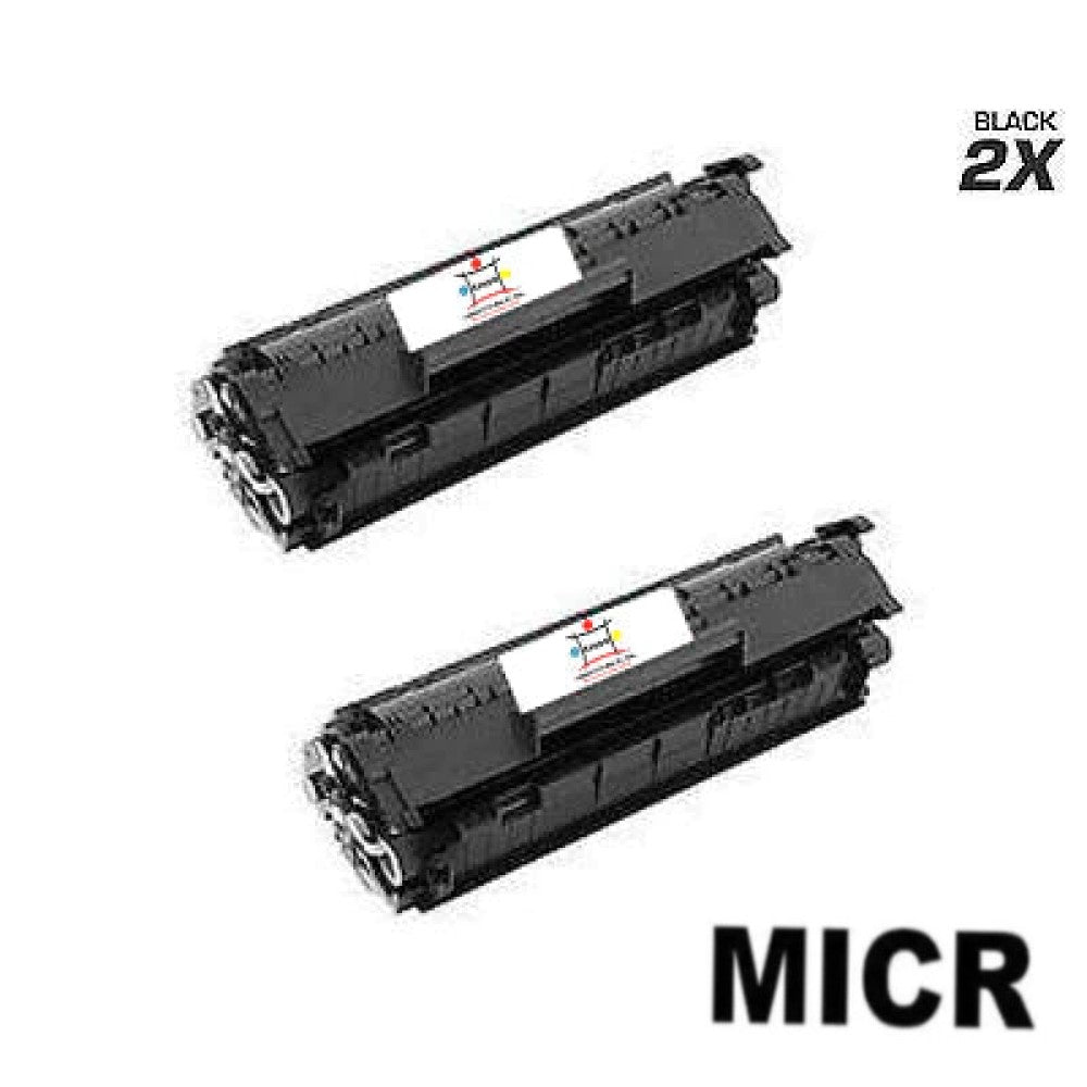 Ampuproducts Compatible Toner Cartridge Replacement For HP Q2612A (12A) Black (2K YLD) 2-Pack (W/Micr)