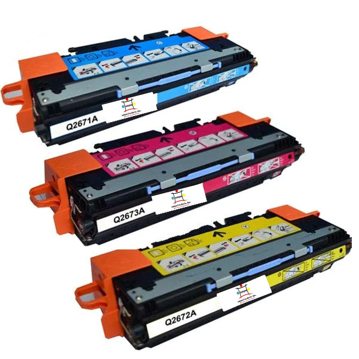 Ampuproducts Compatible Toner Cartridge Replacement For HP Q2671A, Q2673A, Q2672A (309A) Cyan, Yellow, Magenta (4K YLD- Color) 3-Pack