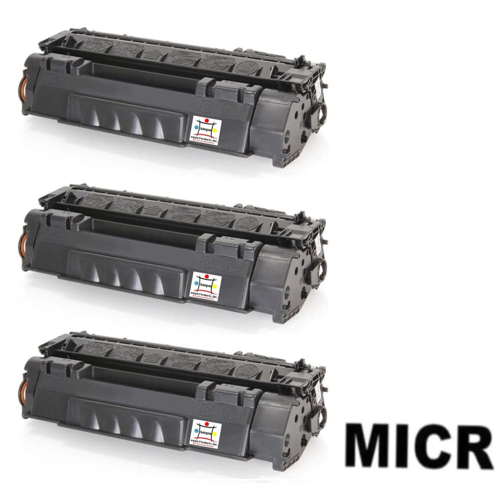 Ampuproducts Compatible Toner Cartridge Replacement For HP Q5949A (Q7553A, 49A) Black (2.5K YLD) 3-Pack (W/Micr)