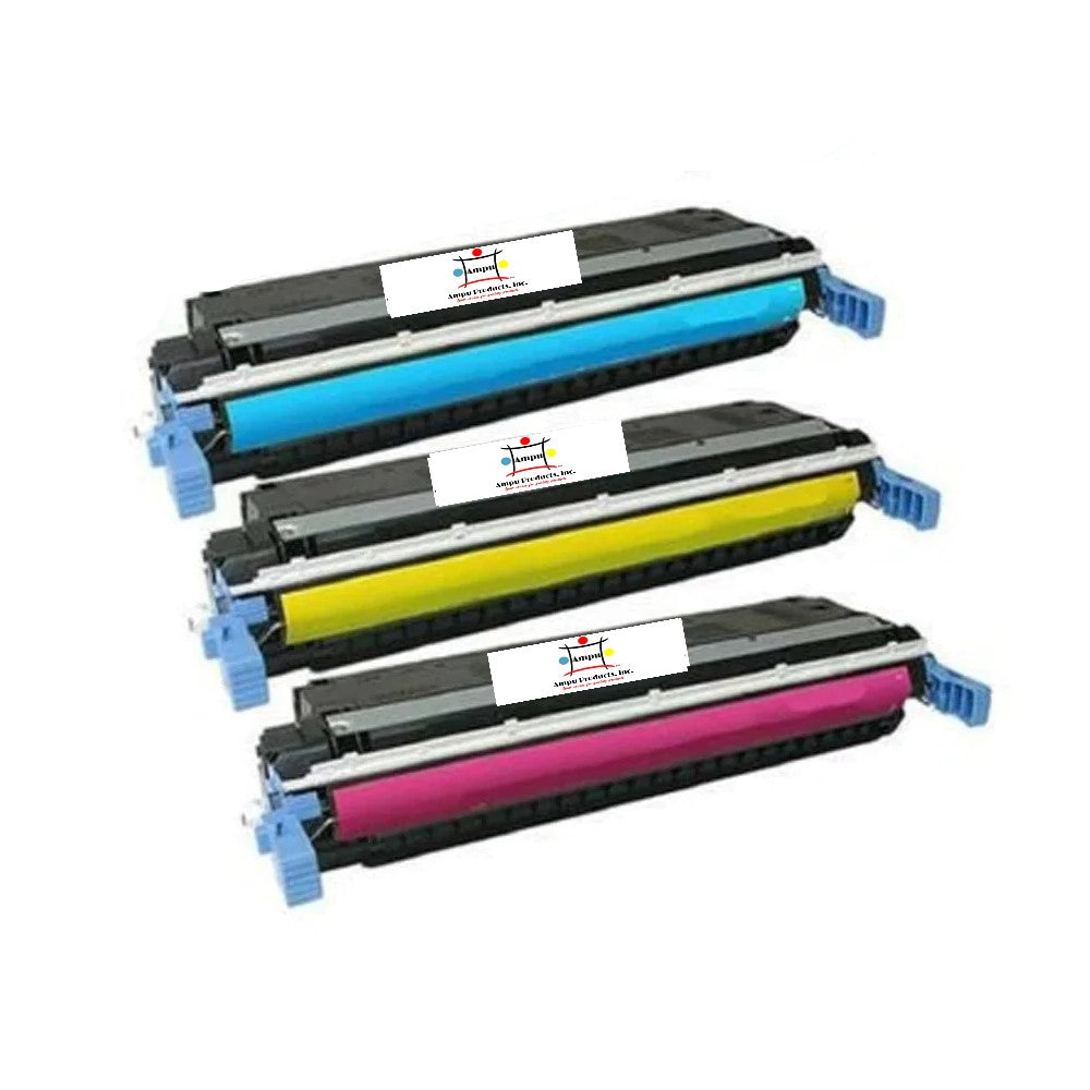 Ampuproducts Compatible Toner Cartridge Replacement For HP Q5951A, Q5952A, Q5953A (643A) Cyan, Magenta, Yellow (11K YLD) 3-Pack
