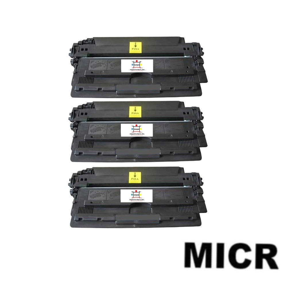 Ampuproducts Compatible Toner Cartridge Replacement For HP Q7516A (16A) Black (12K YLD) 3-Pack (W/Micr)