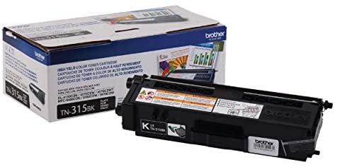 Brother TN315BK High Yield Black Genuine TN-315BK Toner Cartridge in Retail Packaging (6K YLD)