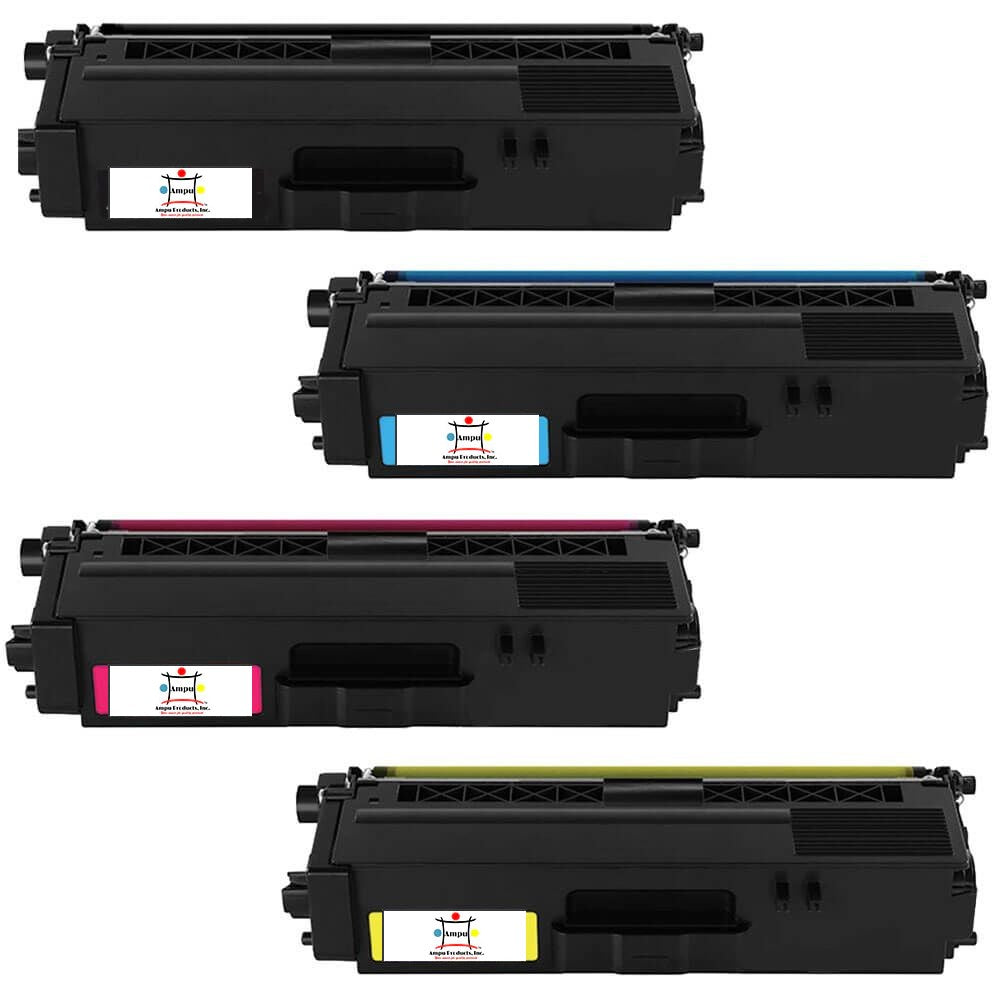 Ampuproducts Compatible Toner Cartridge Replacement for BROTHER TN339BK, TN339C, TN339Y, TN339M (TN-339BK, TN-339C, TN-339Y, TN-339M) Super High Yield Black, Cyan, Magenta, Yellow (6K YLD Each) 4-Pack