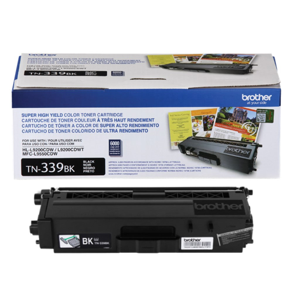 Brother TN339BK Super High Yield Black Genuine TN-339BK Toner Cartridge in Retail Packaging (6K YLD)