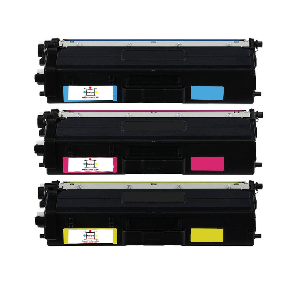 Ampuproducts Compatible Toner Cartridge Replacement for BROTHER TN433C, TN433M, TN433Y (TN-433C, TN-433M, TN-433Y) High Yield Cyan, Magenta, Yellow (3-Pack)