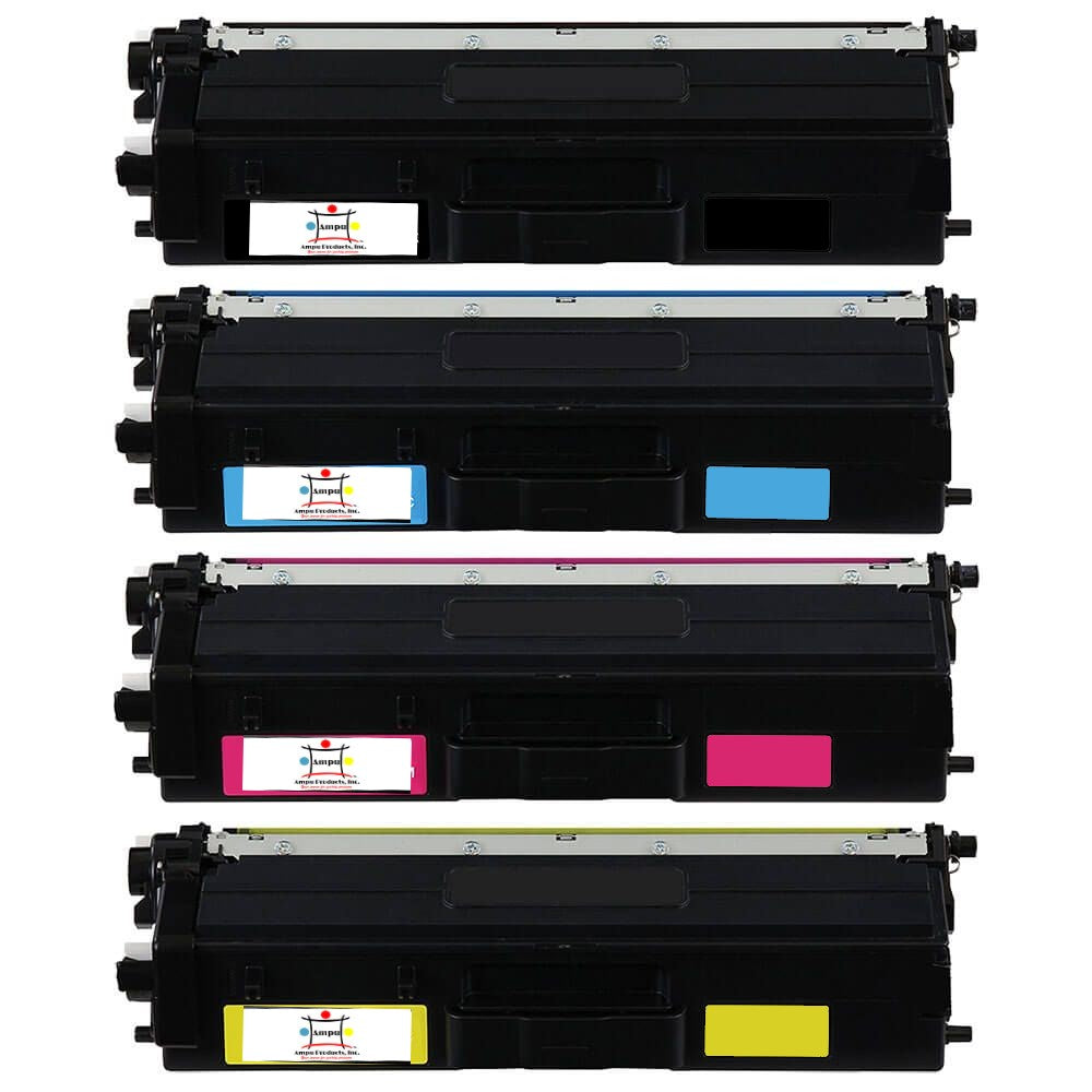 Ampuproducts Compatible Toner Cartridge Replacement for BROTHER TN439BK, TN439C, TN439M, TN439Y (TN-439BK, TN-439C, TN-439M, TN-439Y) Ultra High Yield Black, Cyan, Magenta, Yellow (4-Pack)
