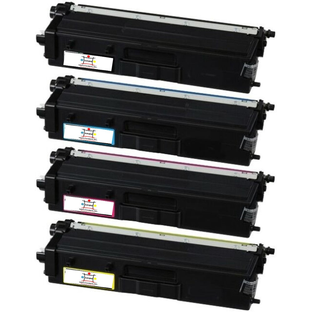 Ampuproducts Compatible Toner Cartridge Replacement for BROTHER TN436C, TN436M, TN436Y, TN436BK (TN-436C, TN-436M, TN-436Y, TN-436BK) Super High Yield Cyan, Magenta, Yellow, Black (4-Pack)
