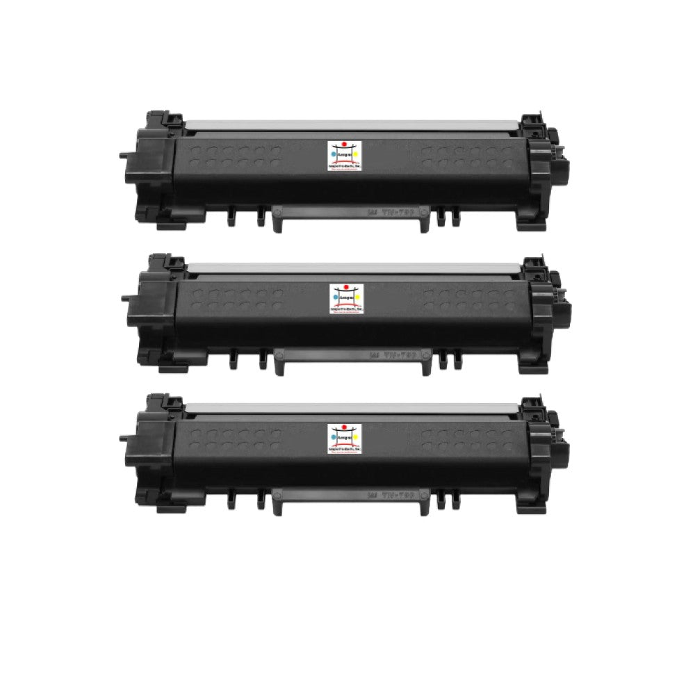 Ampuproducts Compatible Toner Cartridge Replacement for BROTHER TN760 (TN-760) High Yield Black (3-Pack)