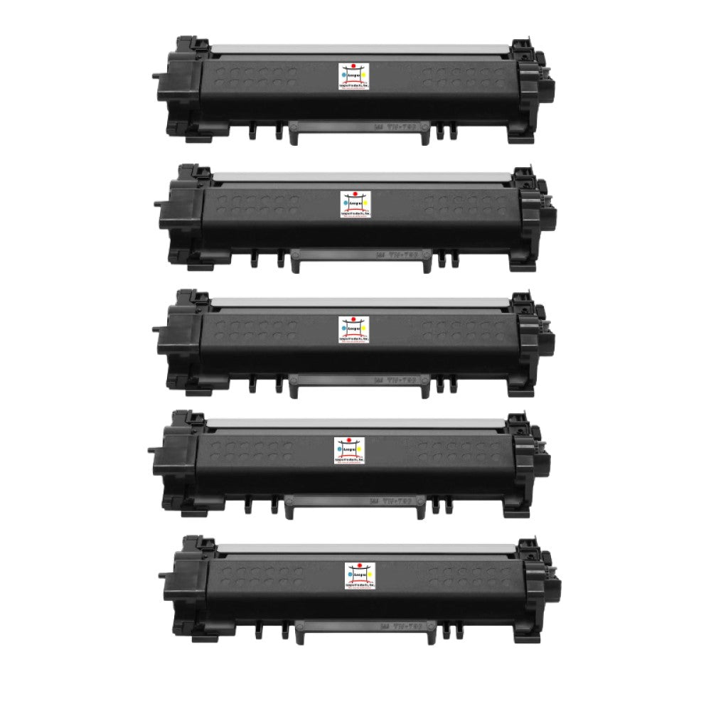 Ampuproducts Compatible Toner Cartridge Replacement for BROTHER TN760 (TN-760) High Yield Black (5-Pack)