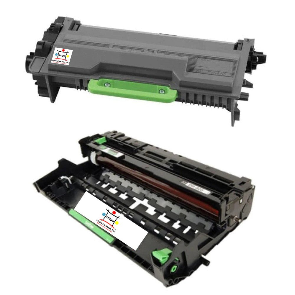 Ampuproducts Compatible Toner Cartridge and Drum Unit Replacement for BROTHER TN850, DR820 (TN-850, DR-820) High Yield Black (2-Pack)