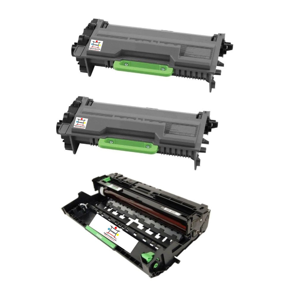 Ampuproducts Compatible Toner Cartridge and Drum Unit Replacement for BROTHER TN850, DR820 (TN-850, DR-820) High Yield Black (3-Pack)