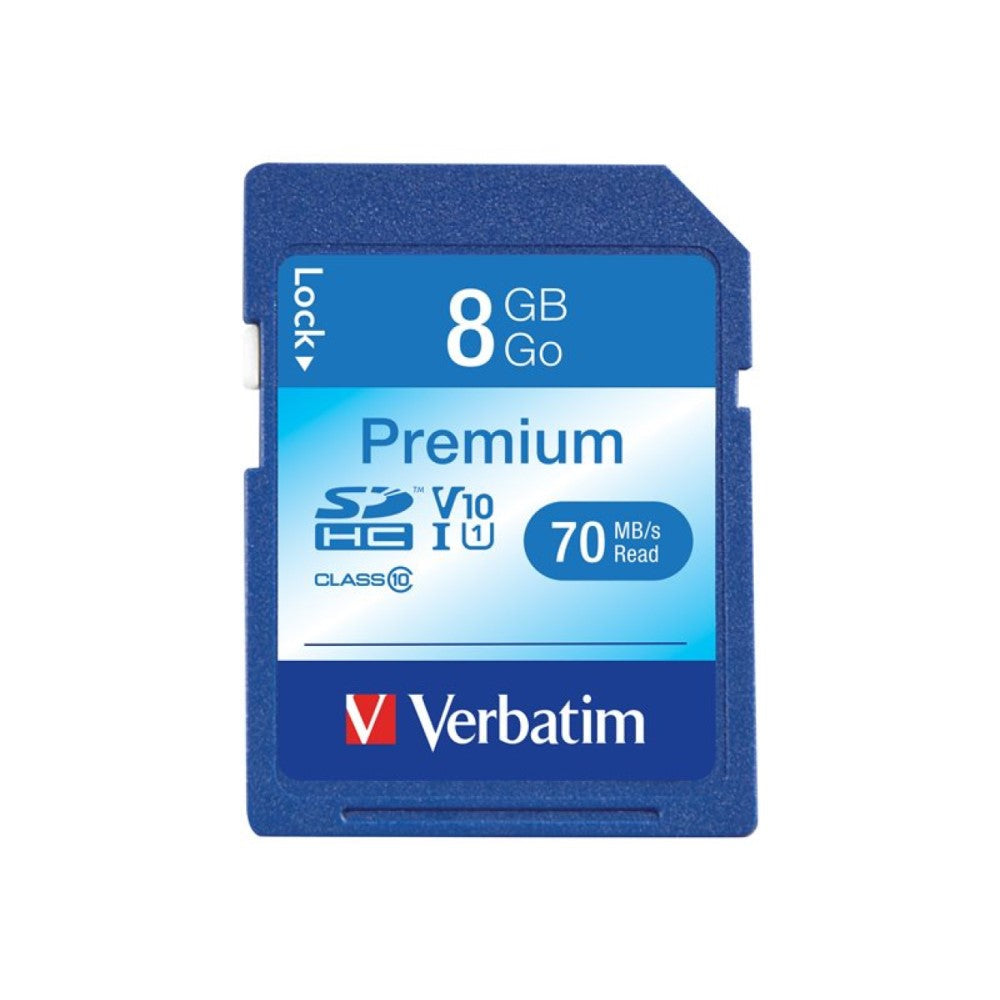 VER96318 VERBATIM PREMIUM SDHC 8GB CLASS10 MEMORY CARD