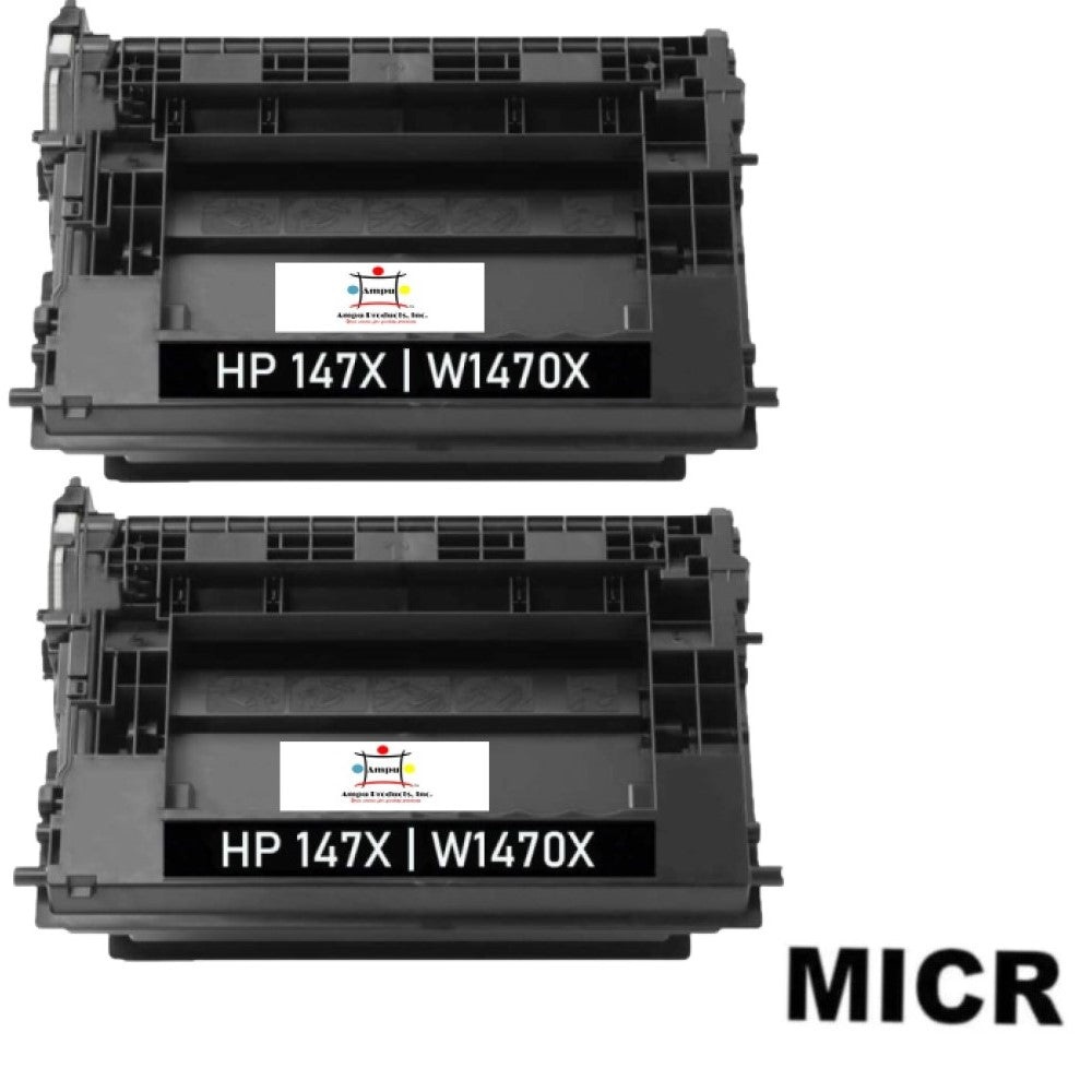 Compatible Toner Cartridge Replacement For HP W1470X (HP 147X) High Yield Black (25.2K YLD) 2-Pack W/MICR