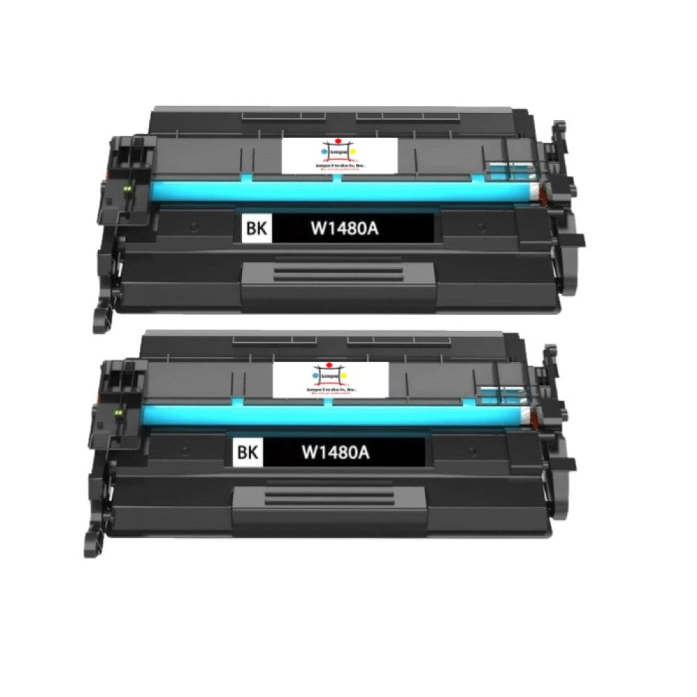 Compatible Toner Cartridge Replacement For HP W1480A (148A) Black (10K YLD) W/New OEM Chip (2-Pack)