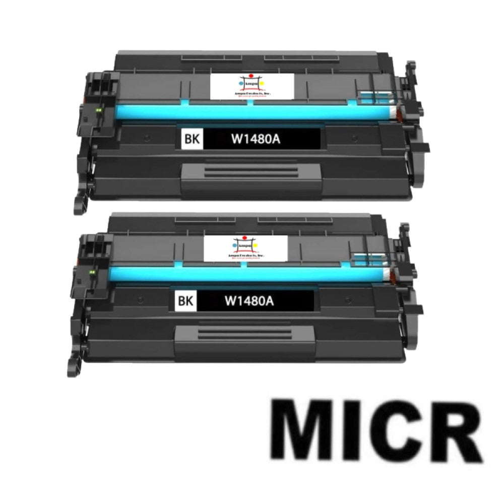 Compatible Toner Cartridge Replacement For HP W1480A (148A) Black (2.9K YLD) W/Micr (2-Pack)