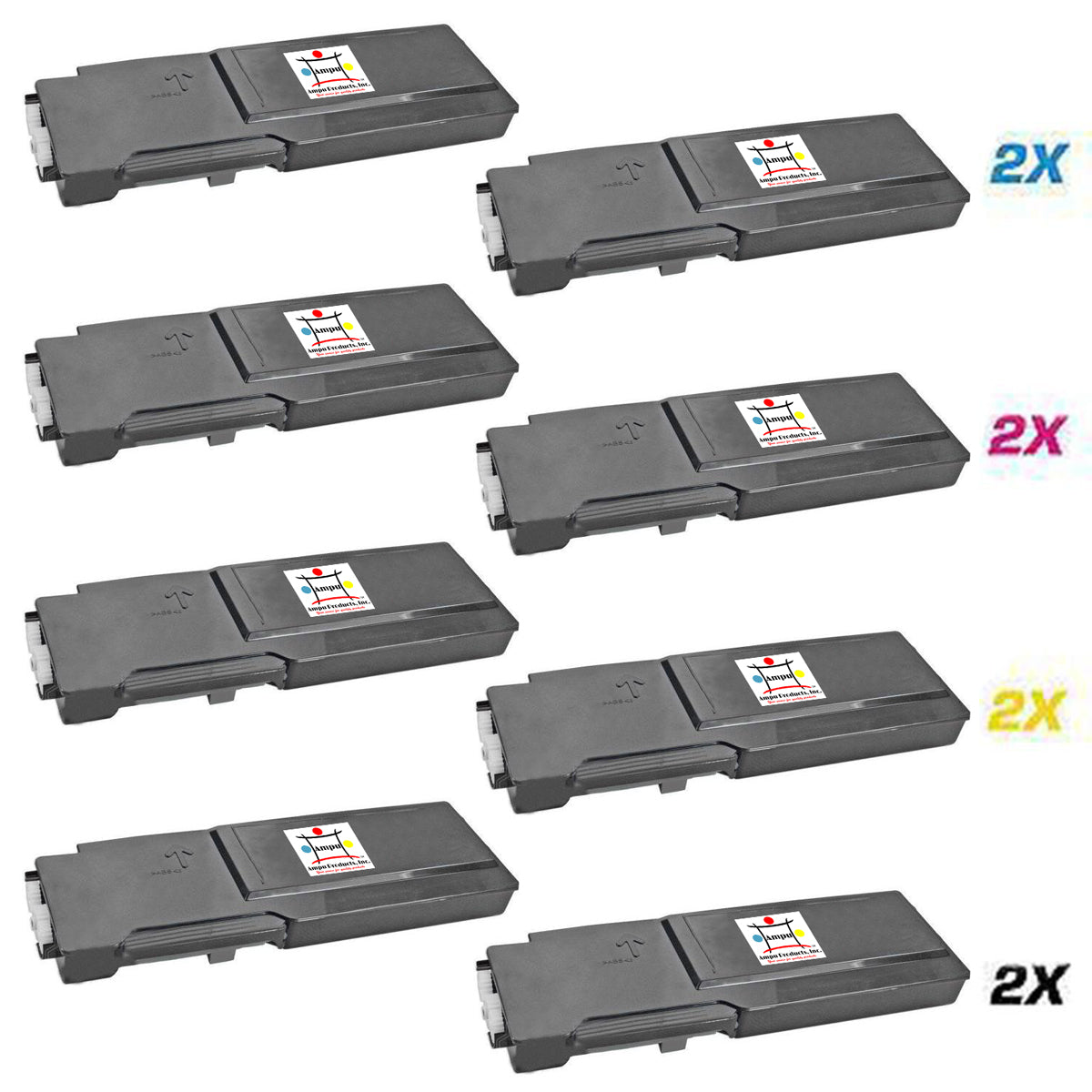 XEROX 2) 106R02228 2) 106R02225, 2) 106R02226, 2) 106R02227 (COMPATIBLE) 8 PACK